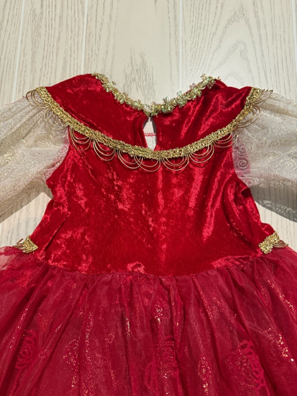 Walt Disney World Deluxe Belle Dress Girls 6/6X Princess Costume Beauty Beast - Picture 14 of 15